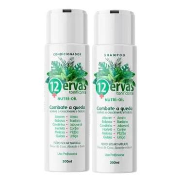 Imagem de Kit Shampoo e Condicionador Nutri-oil 12 Ervas 600ml Trihair