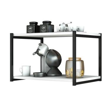 Imagem de Suporte Micro-ondas/hall De Entrada De Luxo Moderno Cor Branco - A7 HO