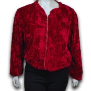 Imagem de Jaqueta Feminina Bomber Tecido Veludo Patch com Zíper e Bolso Plus Siz