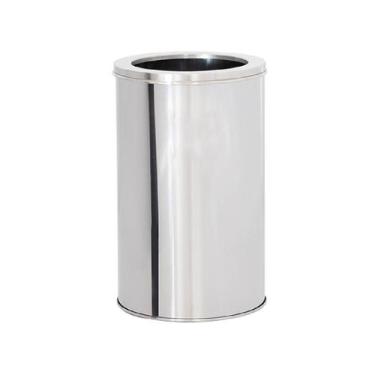 Imagem de Lixeira de Aço inox 40x90cm 120 litros c/Aro - JJ.L4090-A - JJ Comérci