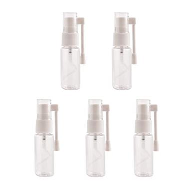 Imagem de AbbiyyZ 5 frascos de spray nasal recarregáveis de plástico de 20 ml com atomizador de 360°, compactos e à prova de vazamento para viagens, perfume, solução salina ou uso doméstico
