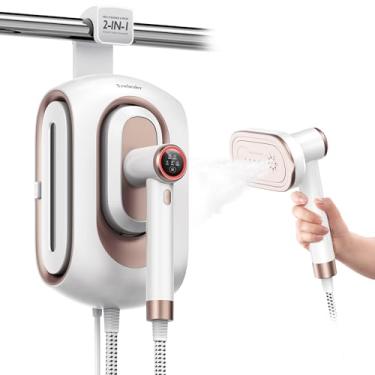 Imagem de Newbealer Ferro a Vapor 2 em 1, Vapor de 1550 W para Roupas, 3 Níveis de Vapor e Engomar a Seco, 30 Segundos de Aquecimento, Tanque Removível de 1.2 L, Desligamento Automático (Somente 120V)
