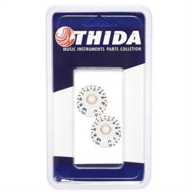 Imagem de 02 Knob Botão Branco Para Guitarra Baixo Les Paul SG PRS - Thida