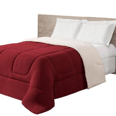 Imagem de Coberdrom Queen Size Dupla Face Manta Soft Felpuda e Sherpa - MR Enxov