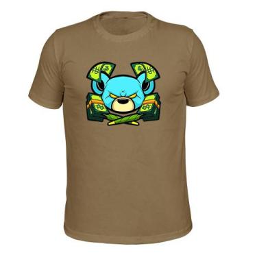 Imagem de Camiseta Plus Size Unissex Malha 30.1 Money Urso - Surprass, Bege, G5