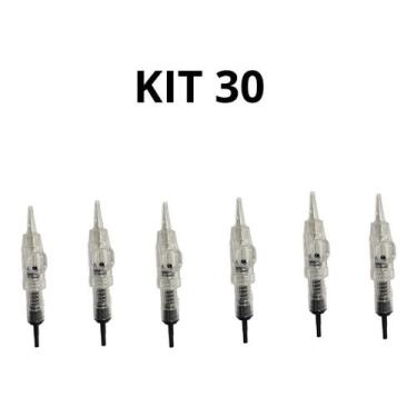 Imagem de Kit 30 Agulhas Facil Click Dermografo Easy Micropigmentação - Chayanne