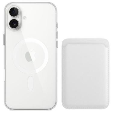 Imagem de Capa Capinha Mag + Carteira Indução Magnética Compatível iPhone 16 Pro