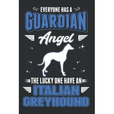 Imagem de Italian greyhound Notebook: Italian Greyhound Guardian Angel / 6X9 Inches / 120 Graph Sites Sites