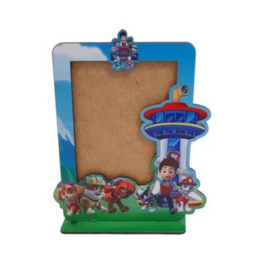 Imagem de Porta Retrato Vertical Infantil Patrulha Canina 15x10 Kit 50un Mdf Mad