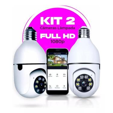 Imagem de Kit 2 Câmeras Segurança Lâmpada 360 Wifi Ip Hd Visão Noturna - Yoosee