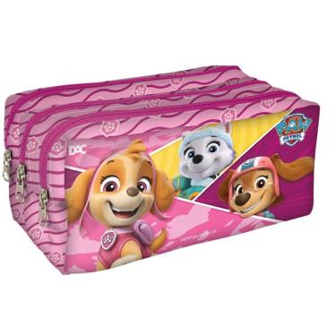 Imagem de Estojo Triplo Escolar em Tecido Patrulha Canina 5150 - Dac