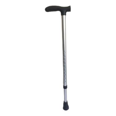 Imagem de Bengala Alumínio Regulável Reforçada Até 130kg - Bengala Cor Cinza/preto