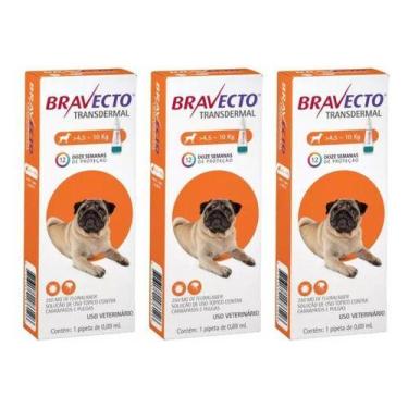 Imagem de 3 Bravecto 4,5 Á 10 Kg Cães Transdermal Antipulga Carrapato