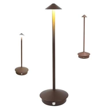 Imagem de Luminaria de Mesa 3 Tons LED Controle de Intensidade USB Bateria Recar
