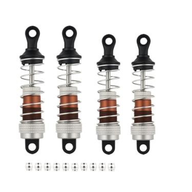 Imagem de NMNRC Kit de amortecedores dianteiros e traseiros de 4 peças para 1/14 Hyper Go H14BM 14210 14209 Série de choques RC Carro Upgrades Parte Cinza