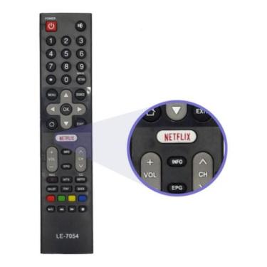 Imagem de Controle Remoto Compatível Para Tv Philco Led Smart Tv 4k Netflix LE-7