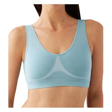 Imagem de Wacoal Sutiã feminino de alças largas B-Smooth, Pedra azul, 38