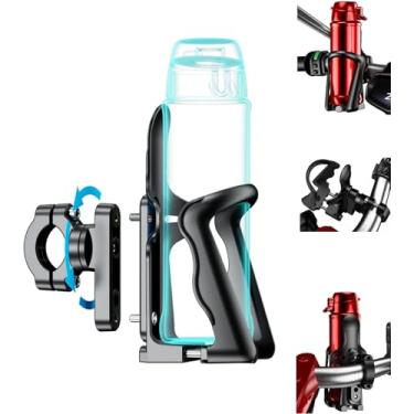 Imagem de KEWIG Suporte de garrafa de água para bicicleta e motocicleta, Gaiolas de garrafa de água ajustáveis para bicicleta com diâmetro de 5 a 7 cm, compatível com guidões ou tubos de 20 mm a 35 mm de diâmetro