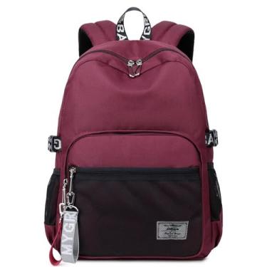 Imagem de mygreen Mochila infantil Kawaii para meninas de 8 a 12 anos, Laptop vinho, malha, 14 polegadas, 17 inch Laptop, Mochila para meninos e meninas para escola, viagens ao ar livre