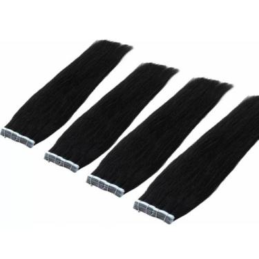 Imagem de Megahair Fita Adesiva Cabelo Humano 60cm - 40 Peças, 60cm, CASTANHO ME