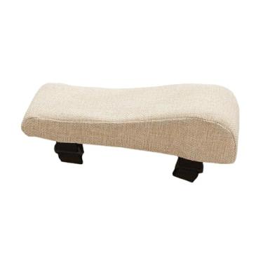 Imagem de Esquirla Cadeira de escritório braço braço almofada cadeira de cadeira de braço cadeira de capa de cadeira preenchimento de reclinarias confortáveis, Bege