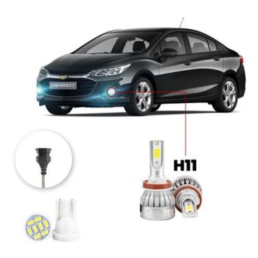 Imagem de Lampada Farol Milha Led Chevrolet Cruze 2017 A 2022 20000lm - V10, Bra