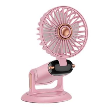 Imagem de Ioensy Fan do ventilador de mesa Fã de ventilador digital Digital Fan Circulators Fã portátil Quiet para o quarto de carro ao ar livre escritório, Rosa