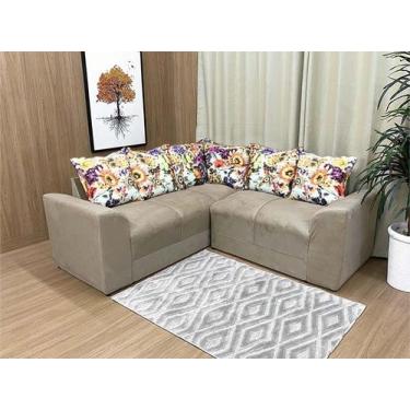 Imagem de Sofá Canto Bege com Floral 607/42 Belo - Alpoim