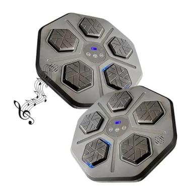 Imagem de Alvo de Boxe Eletrônico para Parede, LED com Bluetooth, Almofada de Treinamento Inteligente