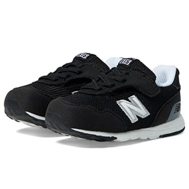 Imagem de New Balance Tênis infantil unissex 515 V1 New-b com velcro, Preto/branco, 7 Toddler