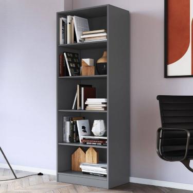 Imagem de Estante para Livros Palermo 4 Prateleiras Cinza - Irm Móveis