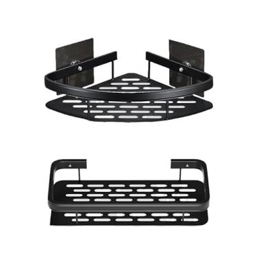 Imagem de KIT Suporte De Shampoo Organizador Prateleiras De Banheiro Sem Furo Premium-Space Aluminium(KIT 2 Retangular)