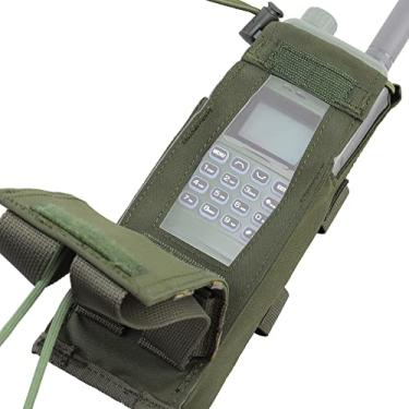 Imagem de Tactical PRC 152 Bolsa de rádio suspensa, bolsa militar MOLLE Walkie-Talkie para colete de caça com cinto