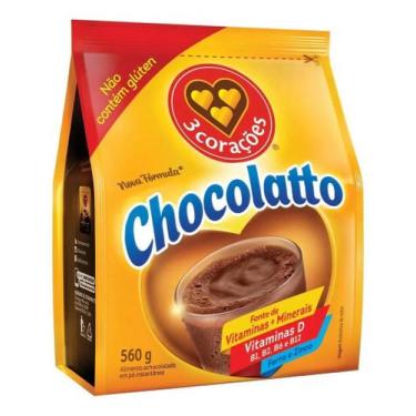 Imagem de Achocolatado Em Po Chocolatto 560g Tres Coracoes - 3 Corações
