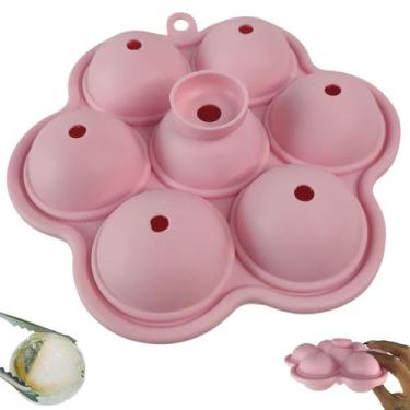 Imagem de Forma de Gelo Bandeja Silicone Esfera Drink Bebida Coquetel Cha Format
