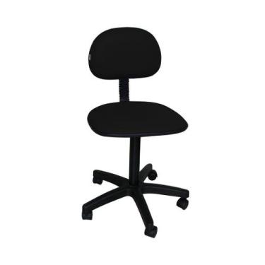 Imagem de Cadeira Secretária Tropical Laminada Pistão Fixo Preto - Barão das Cad