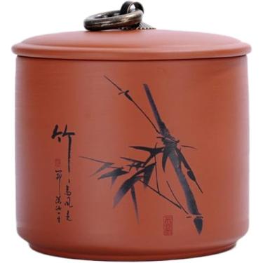 Imagem de Vasilha De Chá De Cerâmica Estilo Japonês Chá Café Potes De Armazenamento De Açúcar Potes De Cerâmica Tradicional De Armazenamento De Chá Para Cozinha, Bamboo
