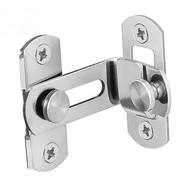 Imagem de KALLORY 90Grau Porta Do Aço Inoxidável Deslizante de Segurança Portas e Armários Fechadura Durável e Anticorrosiva Banheiros