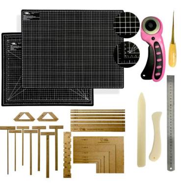 Imagem de Base de Corte A3 45x30 Mesa Apoio Placa Para Cortar Tecido Papel Kit C