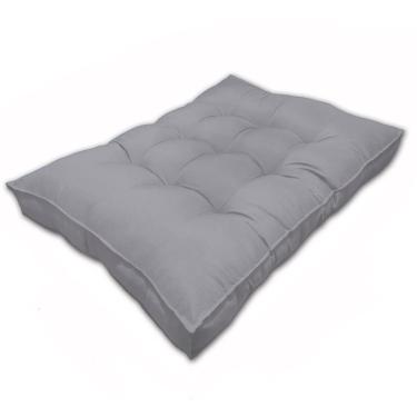 Imagem de Almofada Futon Alto Oxford 120x100 Pallet Gigante Qualidade Cinza Claro
