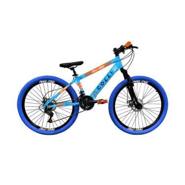 Imagem de Bicicleta Aro 26 Colli Grau 21 Marchas Freio a Disco, 26", Azul Champa