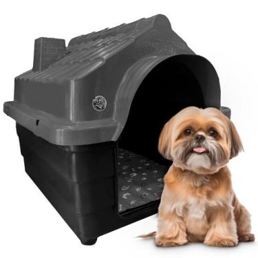 Imagem de Casinha Casa Plástica Cachorro Caes Número 2 Mec + Colchão - Mec Pet, 