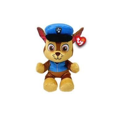 Imagem de Pelúcia Chase Ty Beanie Babies Patrulha Canina 20cm Original Fofinha M