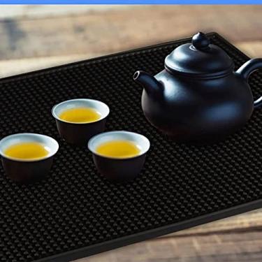 Imagem de Acouto Conjunto de Tapete de Serviço de Barra de PVC Preto de 2 Bancada Isolante de Calor ou 45x30cm