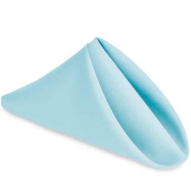 Imagem de Hiasan Conjunto De 6 Guardanapos Pano Azul-Celeste, 45 X Cm, Laváveis, Com Bordas Bainha Para Restaurantes, Casamentos E Festas