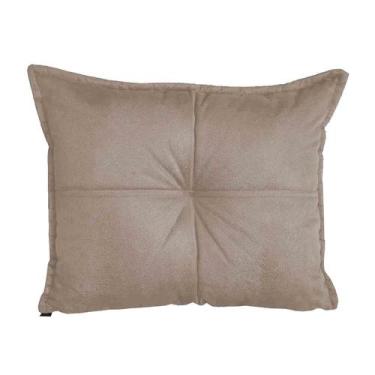 Imagem de Almofada Cheia 65x45 Para Pufe Cama Casal - Due Decor, Suede Caramelo