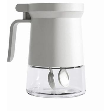 Imagem de Açucareiro e Porta Temperos em Vidro com Tampa e Colher – 350ML, Design Elegante e Funcional, Ideal para Armazenamento de Açúcar, Sal, Ervas e Temperos na Cozinha Prático e Versátil (BRANCO)