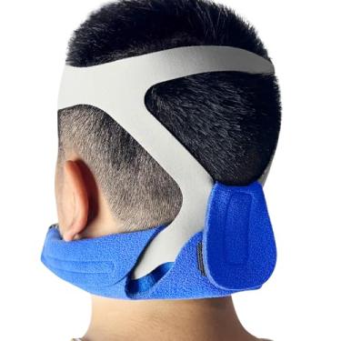 Imagem de PEPEYYML Almofada De Pescoço Cpap Para Tiras Capacete E Capas Máscara - Acolchoamento Lã Macia Com Alívio Pressão Ajustável, Conforto Respirável Que Reduz Marcas Faciais, Ajuste Universal Todas As M