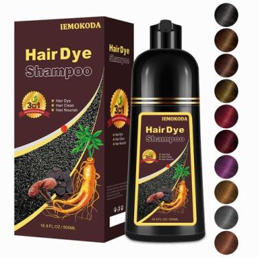 Imagem de Shampoo de tintura de cabelo TYAYW Chestnut Brown 500mL 3 em 1
