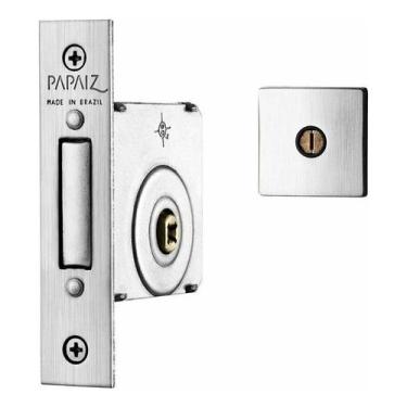 Imagem de Fechadura 140 Cromo Acetinado R208 Tetra Chave Metálica - Papaiz